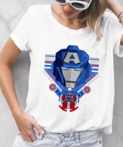 Marvel Avengers Mech Strike Captain America Mech Suit T-Shirt