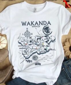 Marvel Black Panther 2 Kingdom Of Wakanda Map T-Shirt