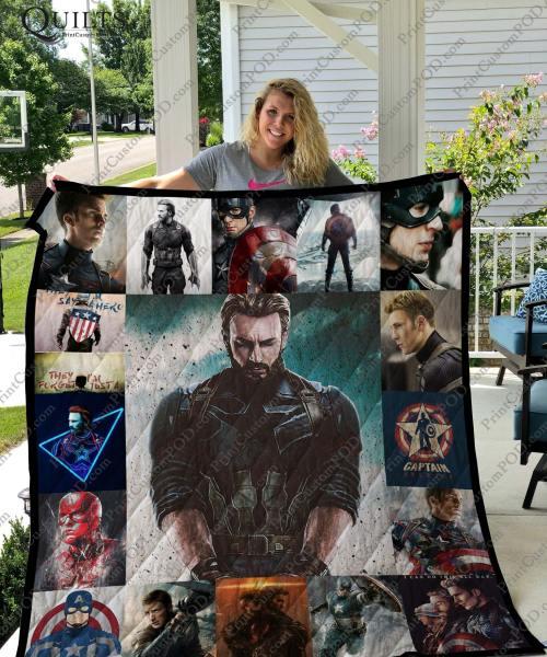 Marvel Captain America Quilt Blanket Bedding Set For Fans