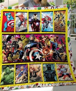 Marvel Characters Blanket Gift For Fans Cartoon Movie Quilt