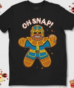 Marvel Christmas Thanos Gingerbread Oh Snap T-Shirt