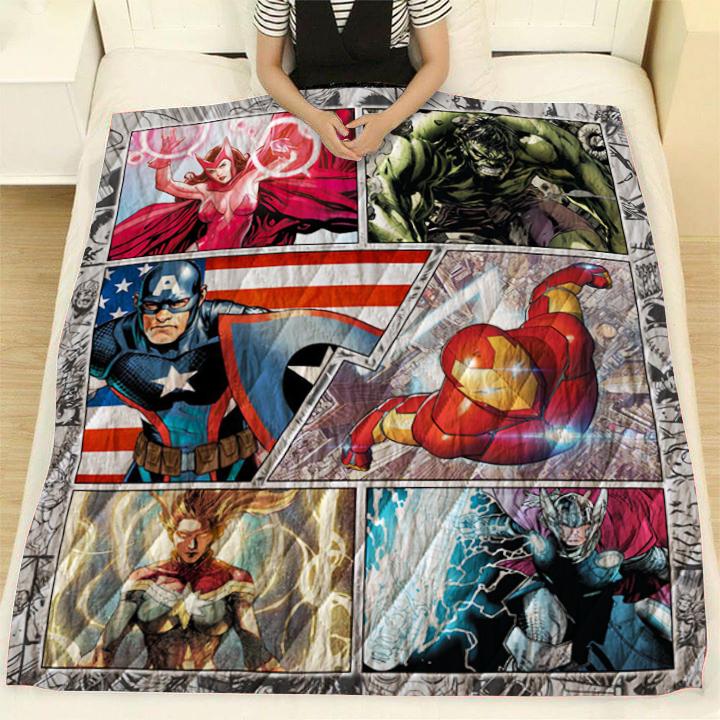 Marvel Comics Quilt Blanket Bedding Set For Fans