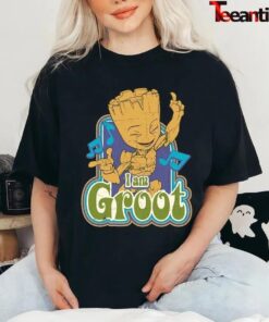 Marvel Guardians Of The Galaxy I Am Groot Vintage Music Unisex T-Shirt