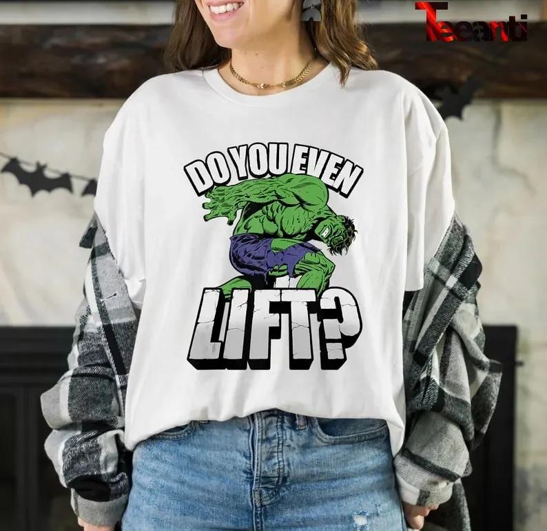 Marvel Hulk Do You Even Lift Retro Portrait T-Shirt