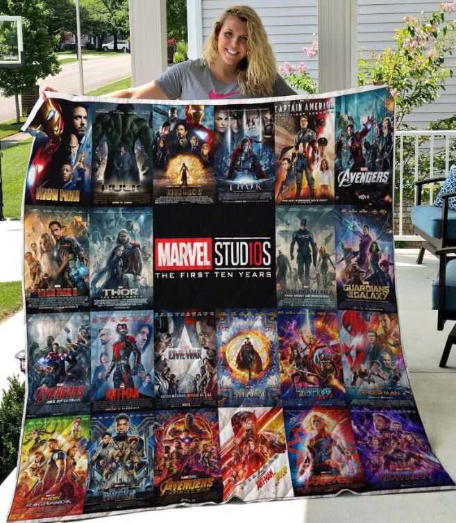 Marvel Movies Quilt Blanket Bedding Set for Home Décor