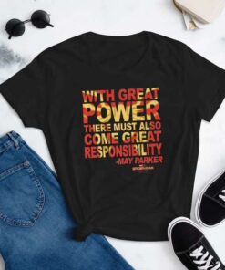 Marvel Spider-Man No Way Home Great Responsibility Quote T-Shirt