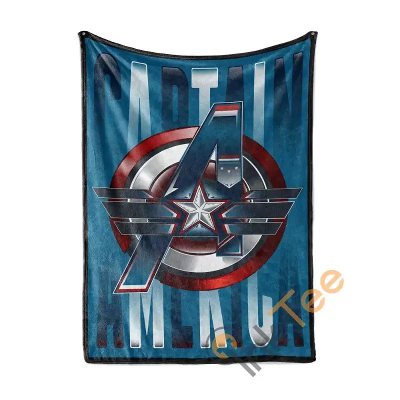 Marvel Superhero Captain America Sherpa Fleece Blanket Gifts for Family, for Couple