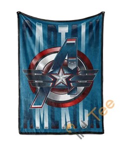 Marvel Superhero Captain America Sherpa Fleece Blanket Gifts for Family, for Couple