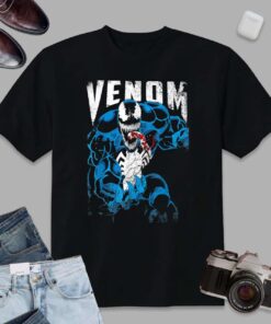 Marvel Venom Bloody Tongue Out Distressed T-Shirt