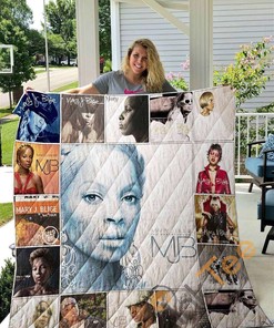 Mary J. Blige Tribute Quilt Blanket Bedding Set with 2 Pillowcases