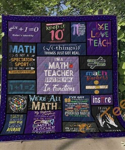 Math Teacher Quilt Blanket Bedding Set