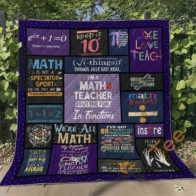 Math Teacher Quilt Blanket Bedding Set