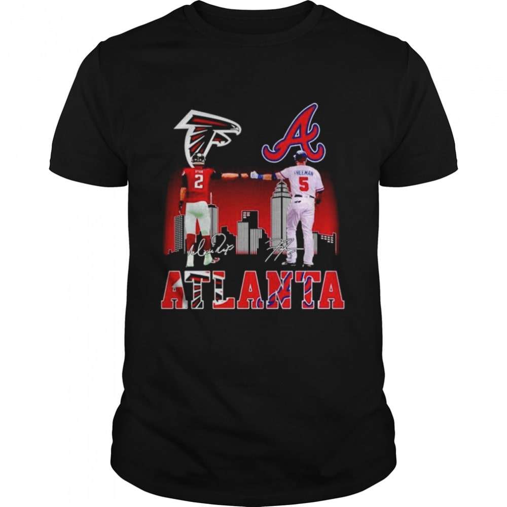 Matt Ryan Atlanta Falcons-Freddie Freeman Atlanta Braves Signature T-Shirts