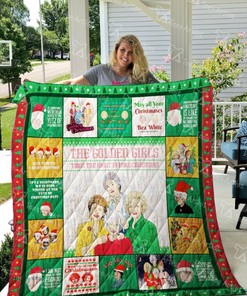 May All Your Christmases Bea White Golden Girls Merry Christmas Quilt Blanket Bedding Set