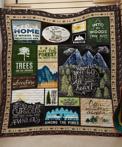 May The Forest Be With You Hiking Quilt Blanket Bedding Set for Hiking Lovers