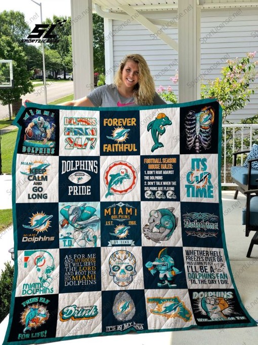 Md Miami Dolphins Pride Collected Quilt Blanket Bedding Set