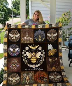 Meant To Bee Queen Quilt Blanket Bedding Set for Home Décor