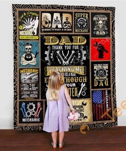 Mechanic Dad Quilt Blanket Bedding Set