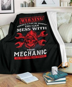 Mechanic Warning Sherpa Fleece Blanket Gifts for Family, for Couple
