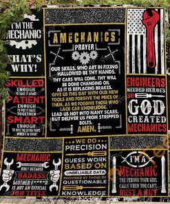 Mechanic’S Prayer Quilt Blanket Bedding Set