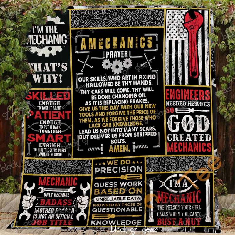 Mechanic’S Prayer Quilt Blanket Bedding Set