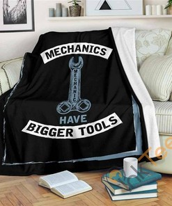 Mechanics Have Bigger Tools Sherpa Fleece Blanket Gifts for Family, for Couple