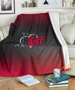 Mechanic's Wife Sherpa Fleece Blanket Gifts for Family, for Couple