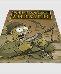 Medal Of Homer Sherpa Fleece Blanket Gifts for Family, for Couple