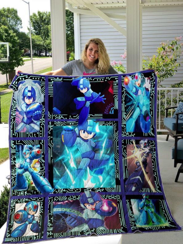 Mega Man Gift Quilt Blanket Bedding Set for Home Décor