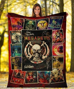 Megadeth Rock Band Sherpa Fleece Blanket Gifts for Family, for Couple