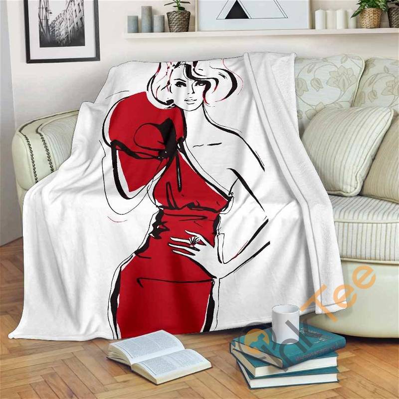 Megan Hess Enchanted Sherpa Fleece Blanket Gifts for Family, for Couple