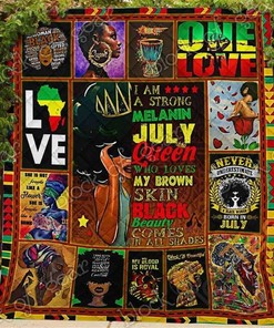 Melanin July Queen Quilt Blanket Bedding Set