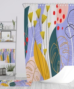 Memphis Abstract Shower Curtain Bath Towels Options