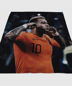Memphis Depay Sherpa Fleece Blanket Gifts for Family, for Couple