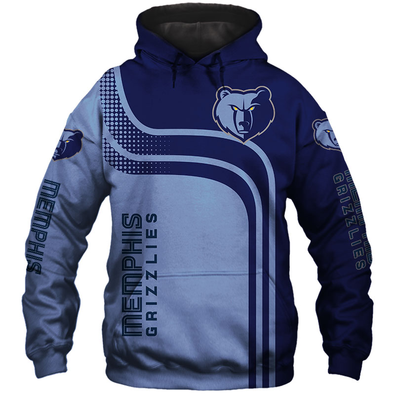Memphis Grizzlies Hoodie 3D Zip Hoodie for Fans