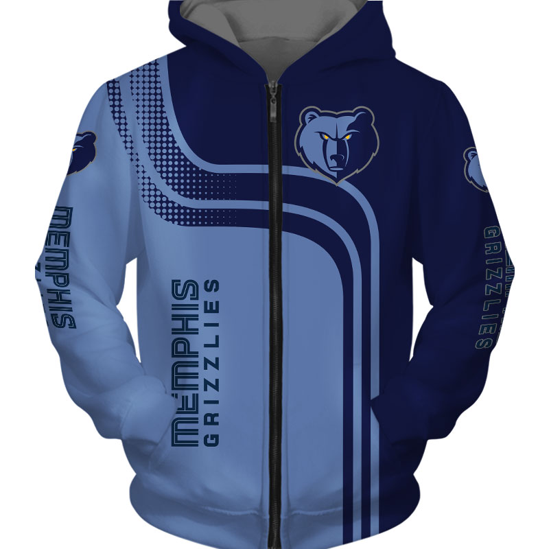Memphis Grizzlies Hoodie 3D Zip Hoodie for Fans - Image 2