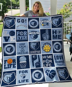 Memphis Grizzlies Quilt Blanket Bedding Set for Home Décor