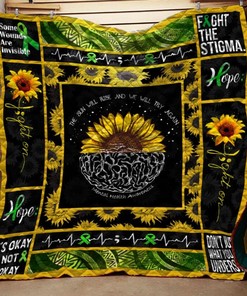 Mental Health Awareness Sunflower The Sun Will Rise Great Cutomized Gift For Birthday Christmas Thankgiving Perfect Gift For Sunflower Lovers Quilt Blanket Bedding Set