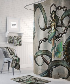 Mermaid And Octopus Shower Curtain