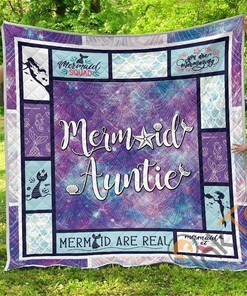 Mermaid Auntie Premium Quilt Blanket Bedding Set