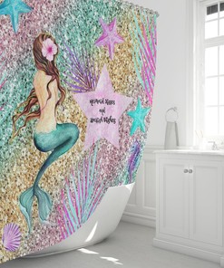 Mermaid Kisses Shower Curtain for Bathroom Decor, Home Decor