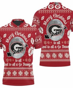 Merry Christmas Georgia Bulldogs To All And To All A Go Dawgs Ugly Chri 3D All Over Print Polo Shirt