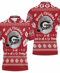 Merry Christmas Georgia Bulldogs To All And To All A Go Dawgs Ugly Christmas 3d Jersey 3D All Over Print Polo Shirt
