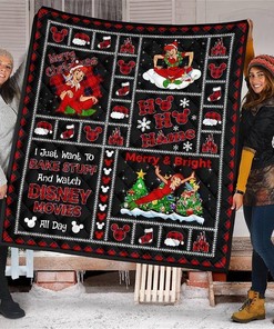 Merry Christmas Peter Pan Tinker Bell Xmas Gift Quilt