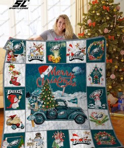 Merry Christmas Philadelphia Eagles Great Quilt Blanket Bedding Set