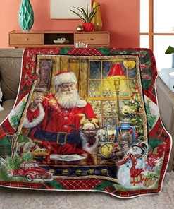 Merry Christmas Quilt Blanket Bedding Set, Christmas Gift, A Toy From Santa Quilt Blanket Bedding Set