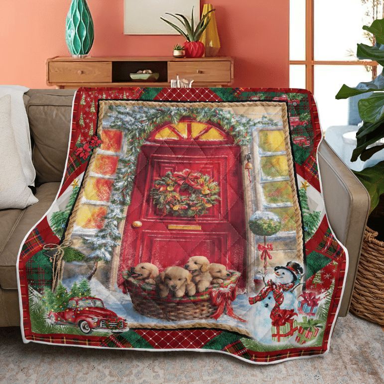 Merry Christmas Quilt Blanket Bedding Set, Christmas Gift, Christmas Gift Basket Quilt Blanket Bedding Set