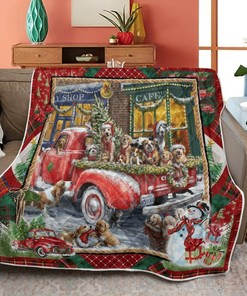 Merry Christmas Quilt Blanket Bedding Set, Christmas Gift, Doggone Christmas Quilt Blanket Bedding Set