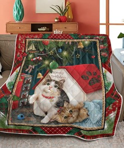 Merry Christmas Quilt Blanket Bedding Set, Christmas Gift, Happy Pawliday Quilt Blanket Bedding Set
