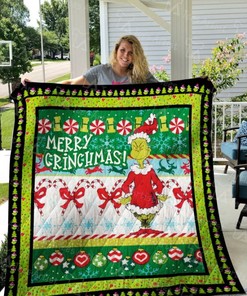 Merry Grinchmas Grinch Quilt Blanket Bedding Set